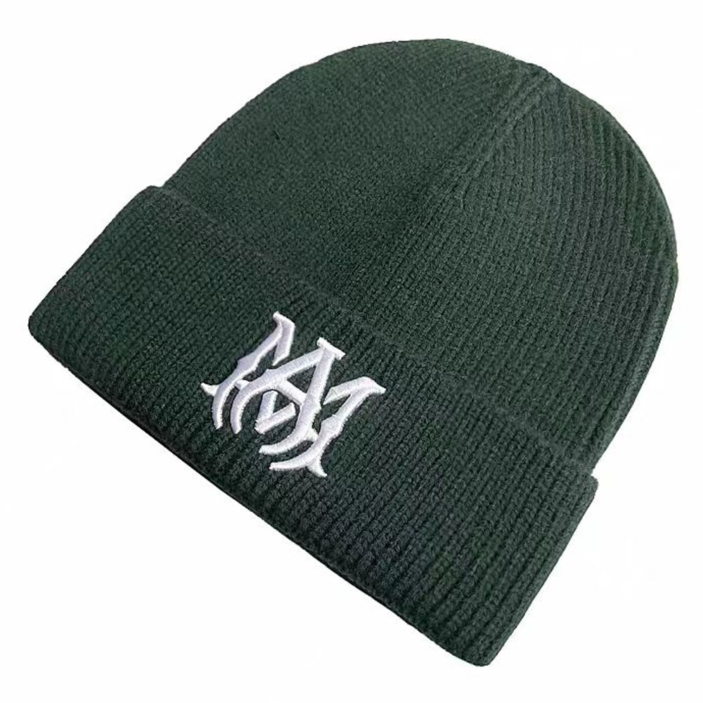 custom beanie knit hat cuffed pom winter beanie — product-beanies-41