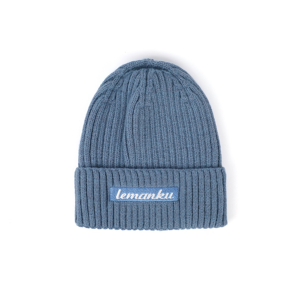custom beanie knit hat cuffed pom winter beanie — product-beanies-42