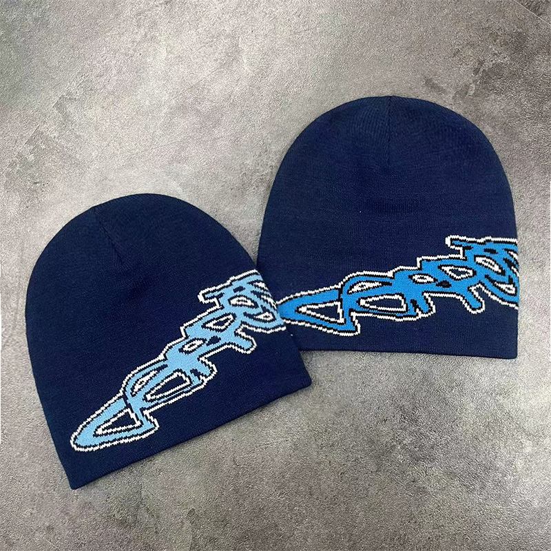 custom beanie knit hat cuffed pom winter beanie — product-beanies-48