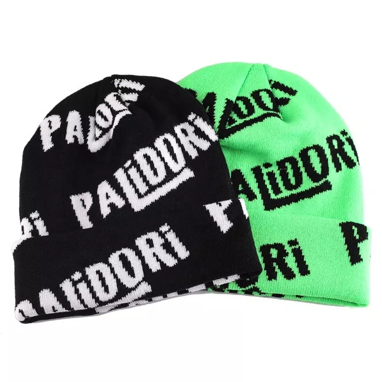 custom beanie knit hat cuffed pom winter beanie — product-beanies-5