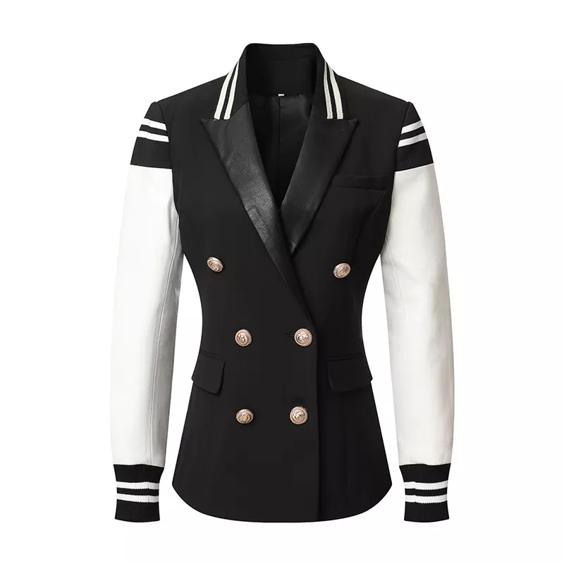 custom leather jacket varsity leather sleeves bomber — product-leather-13