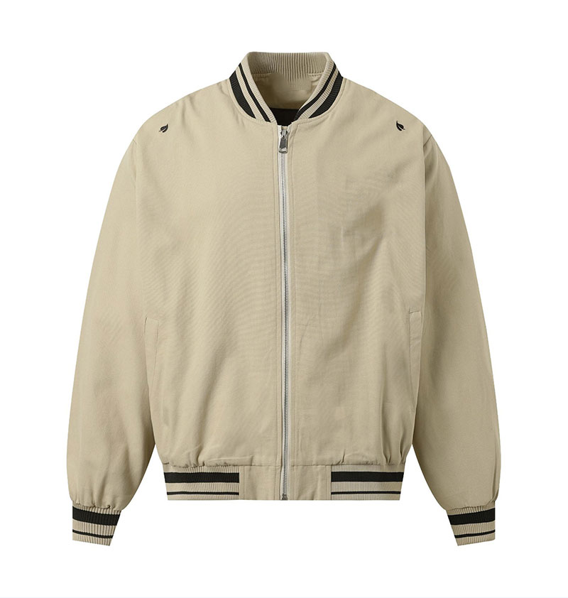 custom leather jacket varsity leather sleeves bomber — product-leather-29