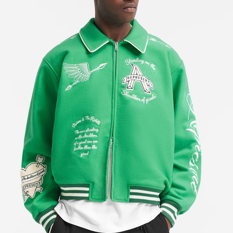 custom varsity letterman jacket wool body leather sleeves — product-varsity-18