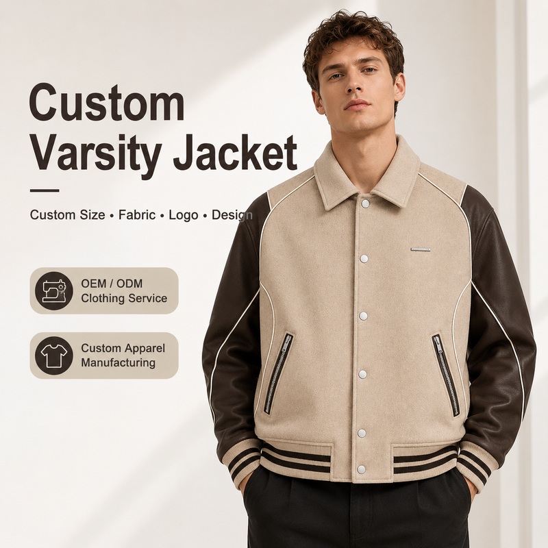 custom varsity letterman jacket wool body leather sleeves — product-varsity-31