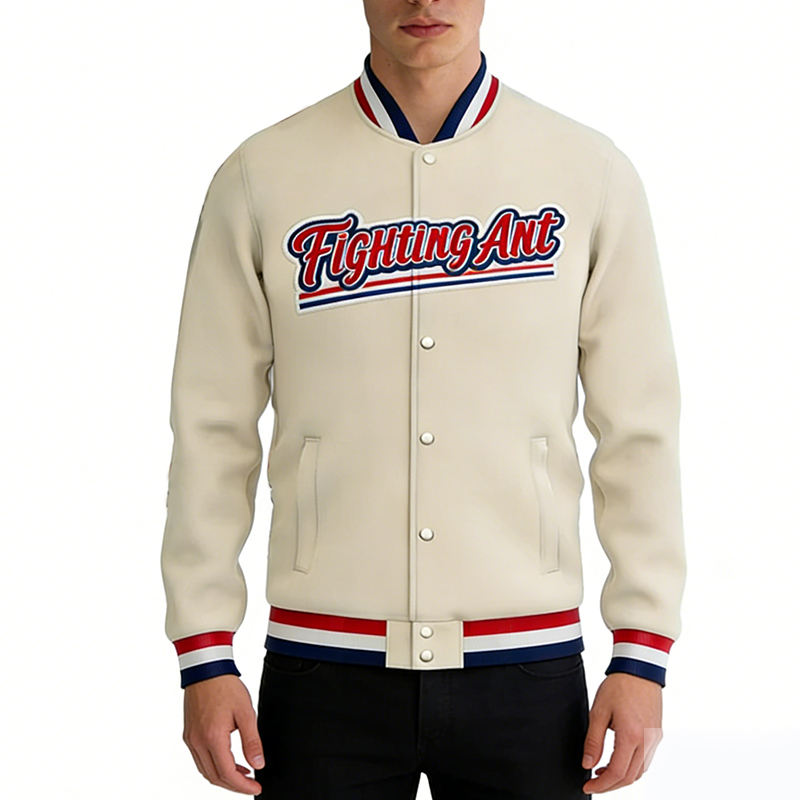 custom varsity letterman jacket wool body leather sleeves — product-varsity-47